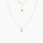 Emerald Cut Crystal Adjustable Necklace (Gold)
