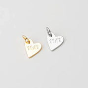11:11 Angel Number Heart Charm (Silver)