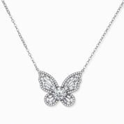 Radiant Butterfly Moissanite Necklace
