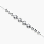 Hearts Moissanite Bracelet