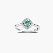 Emerald Glow Halo Ring
