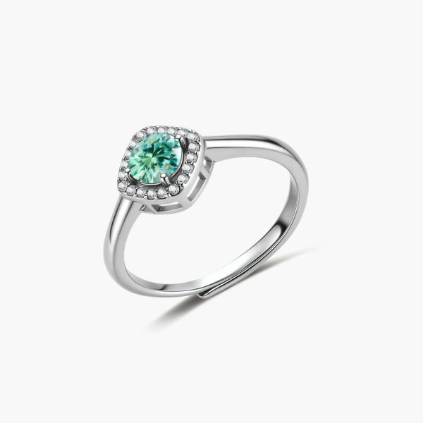 Emerald Glow Halo Ring