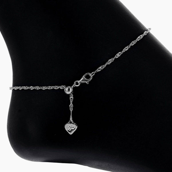 Addie Adjustable Anklet (Silver)