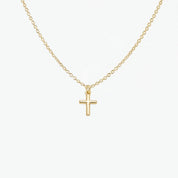 Dainty Cross Adjustable Necklace (Gold)