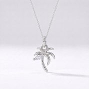 Dainty Palm Tree Charm (Silver)