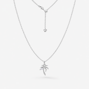 Dainty Palm Tree Charm (Silver)