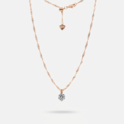 Addie Brilliant CZ Adjustable Necklace (Rose Gold)