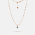 Addie Brilliant CZ Adjustable Necklace (Rose Gold)