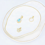 Crystal Collection Pendants CZ Small Dog Paw Pendant - Gold