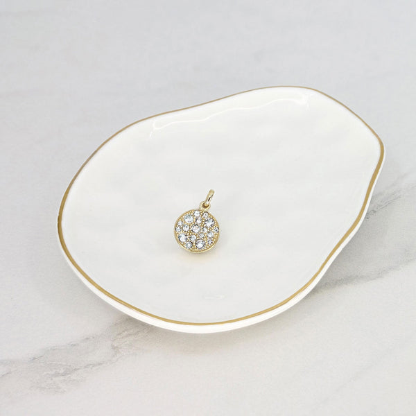 Crystal Collection Pendants Swarovski Crystal Disc Pendant (Gold)