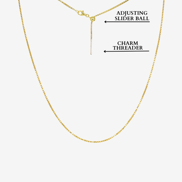 Bella Adjustable Box Chain 22"(Gold)