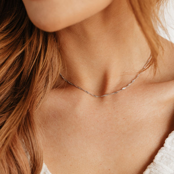 Addie Adjustable Chain 24"(Silver)