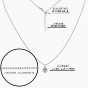 Tessa Brilliant CZ Adjustable Necklace (Silver)