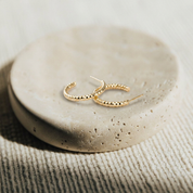 Debbie Diamond-Cut Hoop Earrings (Gold)