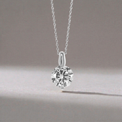 Brilliant CZ Solitaire Pendant (Silver)