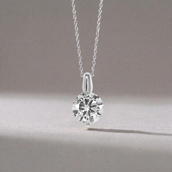 Brilliant CZ Solitaire Pendant (Silver)