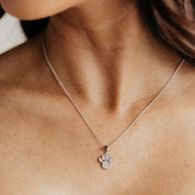 Paw CZ Charm (Silver)