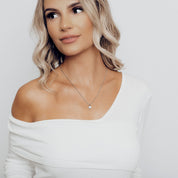 Addie Brilliant CZ Adjustable Necklace (Silver)