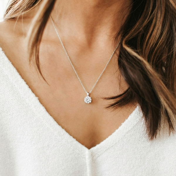 Tessa Brilliant CZ Adjustable Necklace (Silver)