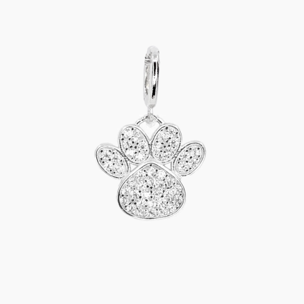 Paw CZ Charm (Silver)