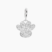 Paw CZ Charm (Silver)