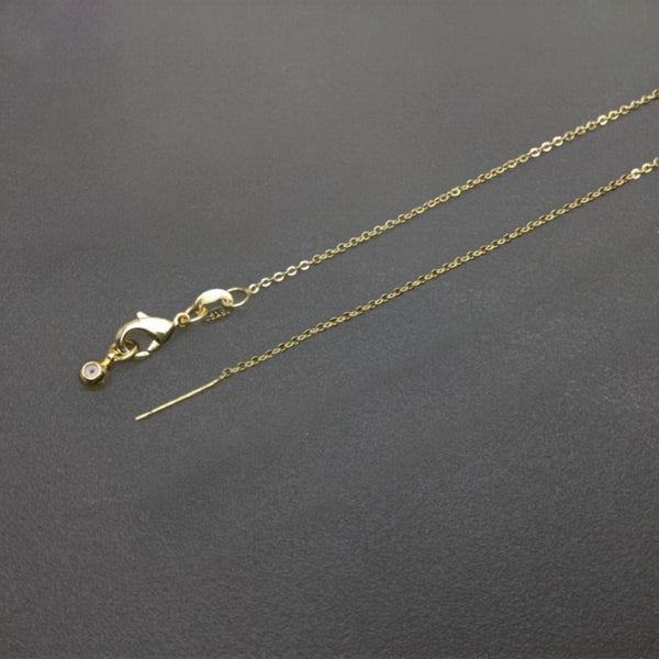 Tessa Adjustable Threader Cable Chain 23"(Gold)