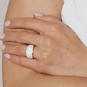 Swarovski Crystal Curved Ring (Gold)