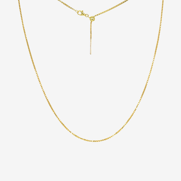 Bella Adjustable Box Chain 22"(Gold)