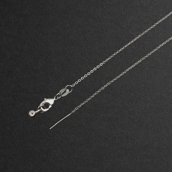 Tessa Adjustable Threader Cable Chain 23"(Silver)