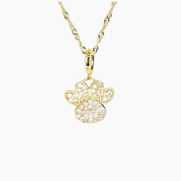 Paw CZ Charm (Gold)
