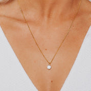 Brilliant CZ Solitaire Pendant (Gold)