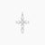 Pear-Cut CZ Cross Pendant (Silver)