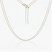Tessa Adjustable Threader Cable Chain 23"(Silver)