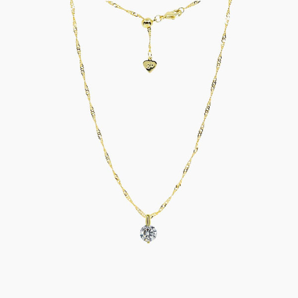 Addie Brilliant CZ Adjustable Necklace (Gold)