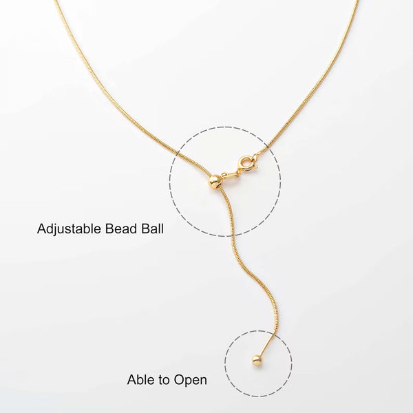 Sienna Snake Adjustable Threader Chain 18"(Gold)