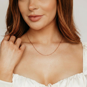 Tessa Adjustable Threader Cable Chain 19"(Rose Gold)
