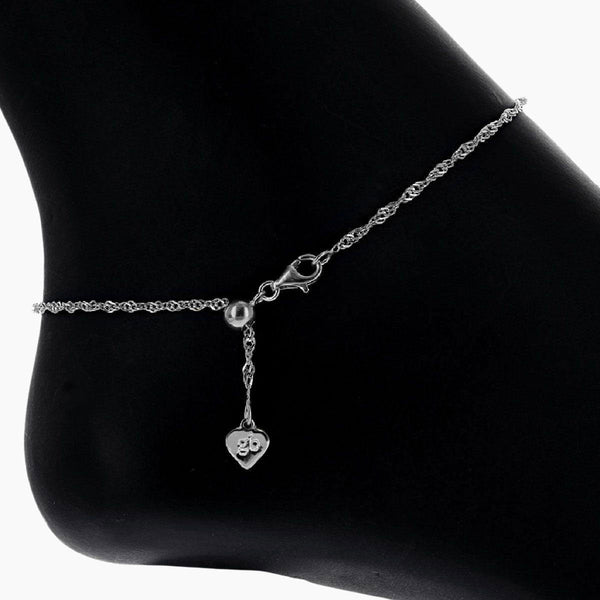Addie Adjustable Anklet (Silver)
