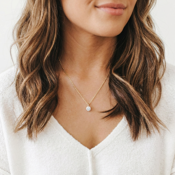 Tessa Brilliant CZ Adjustable Necklace (Gold)