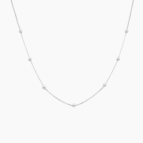 Meg Station Necklace (Silver)
