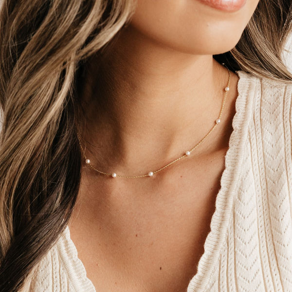 Meg Station Adjustable Necklace (Gold)