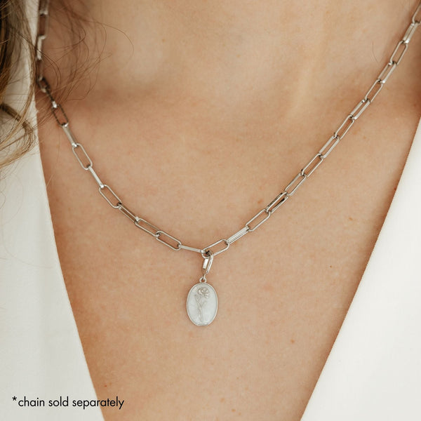 Birth Flower Charm (Silver)