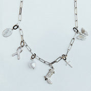 CZ Cancer Ribbon Charm (Silver)
