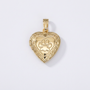 Paw Print Heart Locket
