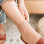Addie Adjustable Anklet (Silver)
