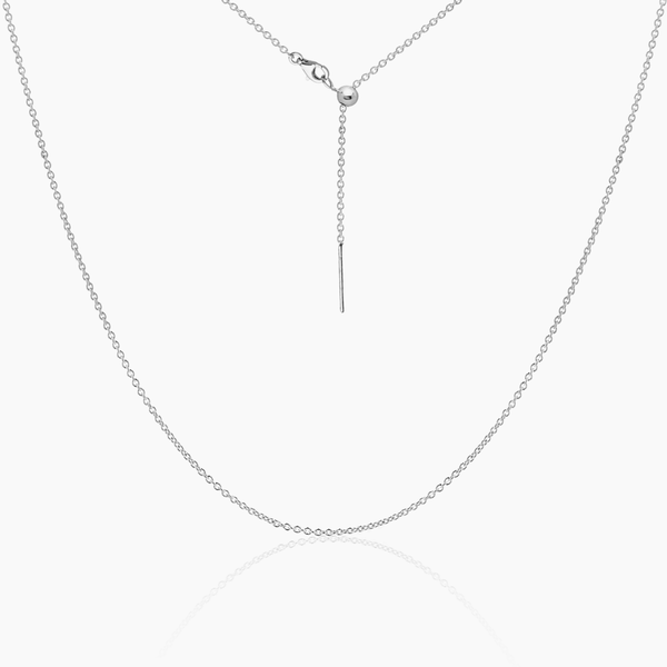 Tessa Adjustable Threader Cable Chain 23"(Silver)