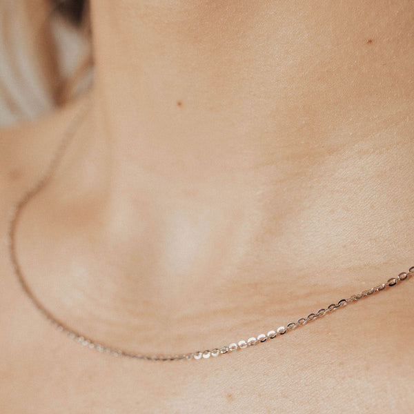 Tessa Adjustable Threader Cable Chain 23"(Silver)