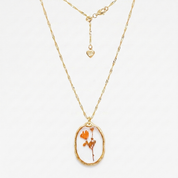 Amber Wildflower Adjustable Necklace