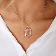 Blush Meadow Wildflower Adjustable Necklace