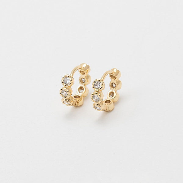 Charlotte CZ Hoops (Gold)