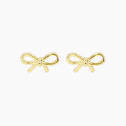 Bow Stud Earrings (Gold)